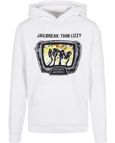 Merchcode Thin lizzy jailbreak basic hoody - Grau