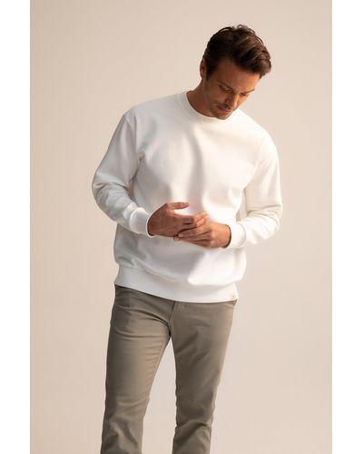 Defacto Sweatshirt mit übergroßer passform - Natur