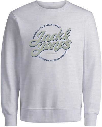 Jack & Jones Sweatshirt minds pullover ohne kapuze - Grau