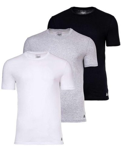 adidas T-shirt, 3er pack active core cotton, rundhals, crew neck, uni - Schwarz