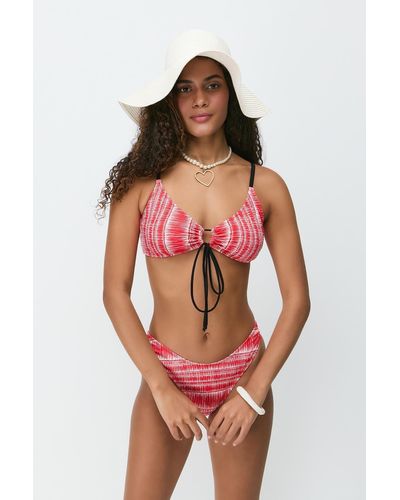 C&City Bikini-set zum binden vorne 3256 - Rot