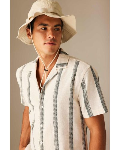 Defacto Kurzarmhemd aus baumwolle mit normaler passform und apache-kragen b0065ax23hs - Braun