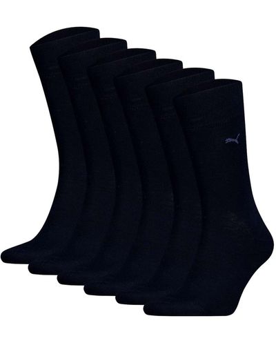 PUMA Socken, 6er pack classic, kurzsocken, logo, einfarbig - Blau
