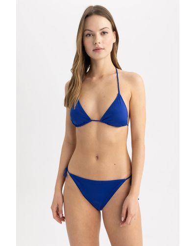 Defacto Fall in love regular fit bikinihose t3670az23sp - Blau