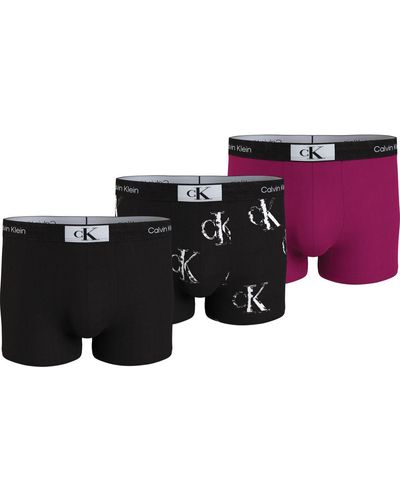 Calvin Klein Boxershorts mit markenlogo, gummiband, für den täglichen gebrauch geeignet, -rosa- 000nb3528e-mrs - Schwarz