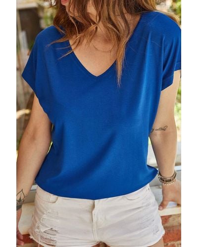 XHAN T-shirt regular fit - Blau