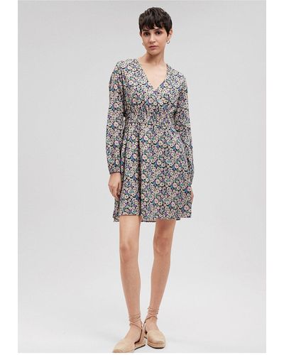 Mavi Kleid mit blumenmuster-86587 - Grau