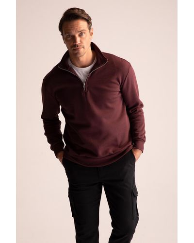 Defacto Comfort-fit-sweatshirt - Rot