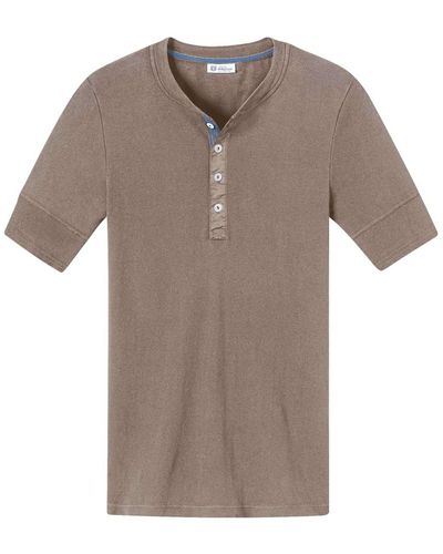 Schiesser Shirt 1/2 arm, kurzarm unterhemd, karl-heinz - Braun