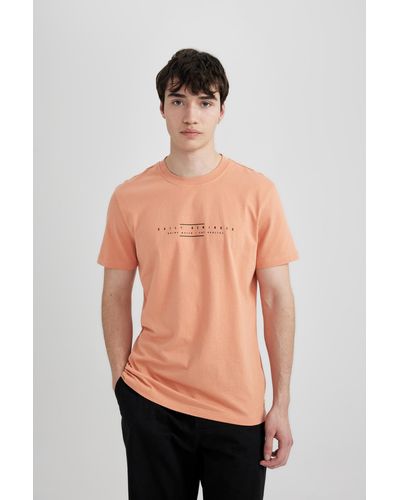 Defacto T-shirt regular fit - Orange