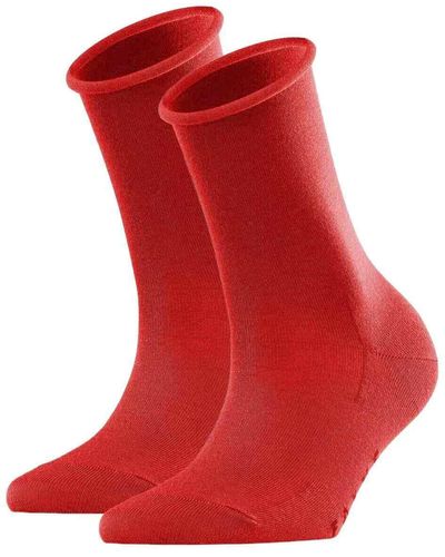 FALKE Socken active breeze 2er pack uni, rollbündchen, lyocellfaser - Rot