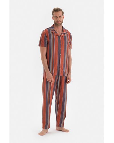 Dagi Pyjama gestreift - Rot