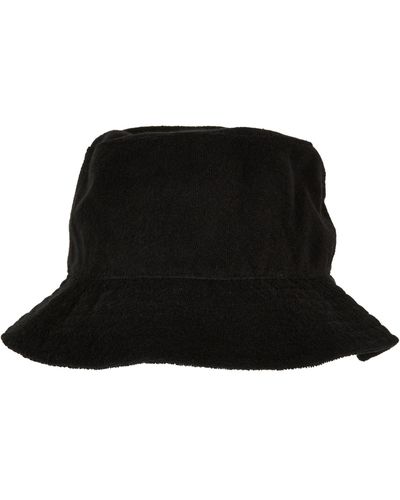 Flexfit Accessoires frottee bucket hat - one size - Schwarz