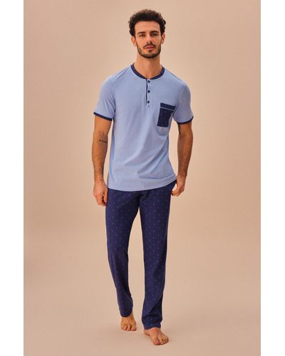 SUWEN Edwin pyjama-set - Blau