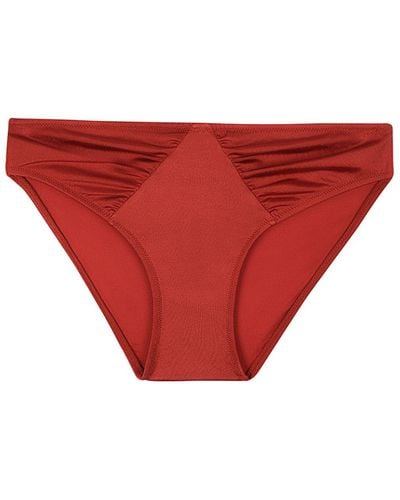 SUWEN Plissiertes, bequem geschnittenes bikinihöschen - Rot