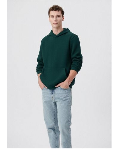 Mavi Es basic-sweatshirt mit kapuze --85370 - Grün