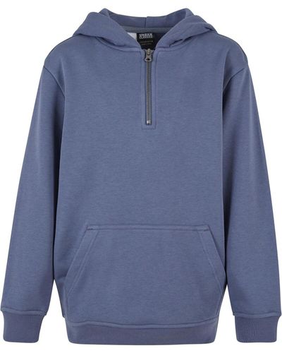 Urban Classics Boys boxy zip hoody - Blau