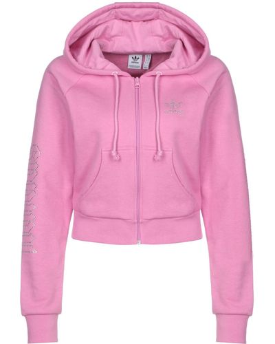 adidas Cropped hooded zipper - Pink