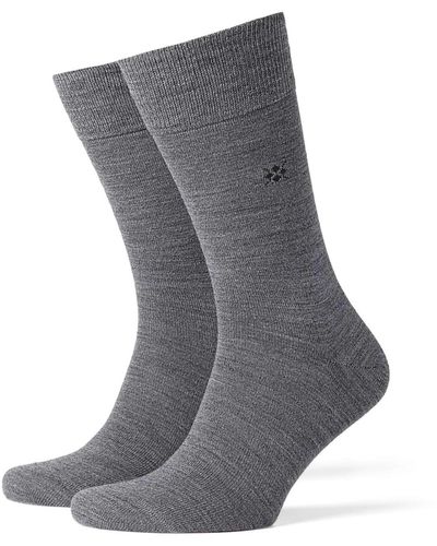 Burlington Socken leeds schurwolle, logo, uni, one size, 40-46 - Grau