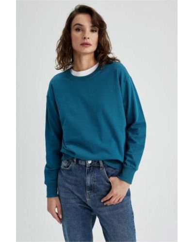 Defacto Sweatshirt regular fit - Blau