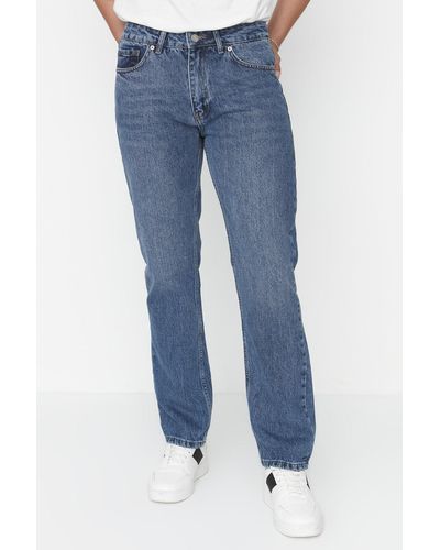 Trendyol E jeans mit normaler passform - Blau