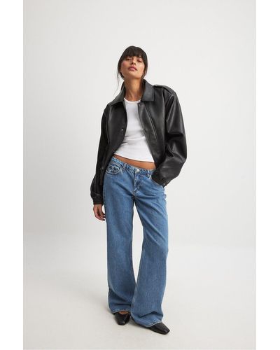 NA-KD Jeans mit superniedriger taille - Schwarz
