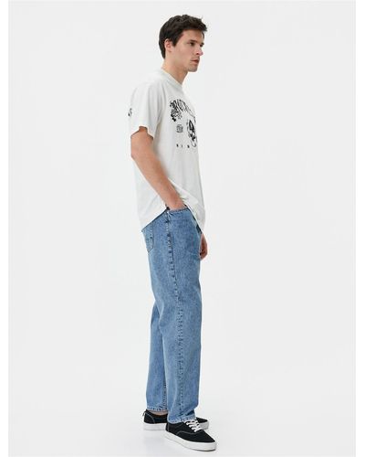 Koton Jeans im 90er-stil mit geradem schnitt korban jean - Blau