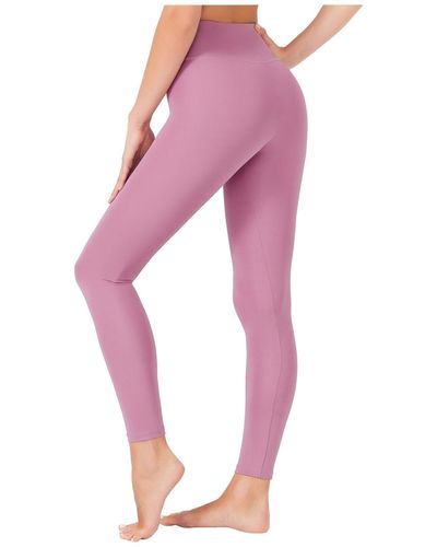 LOS OJOS Lavendelfarbene fitness-leggings mit hoher taille – - Pink