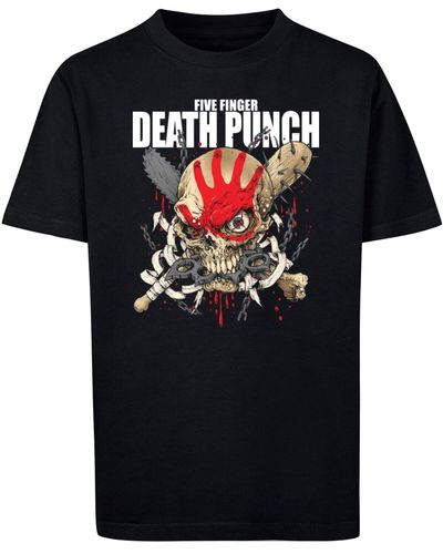 Merchcode Five finger death punch warhead basic-t-shirt - Schwarz