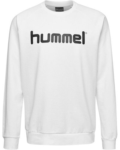 Hummel Hmlgo sweatshirt aus baumwolle mit logo - Weiß