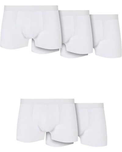 Urban Classics Solid organic cotton boxershorts 5er-pack - Weiß