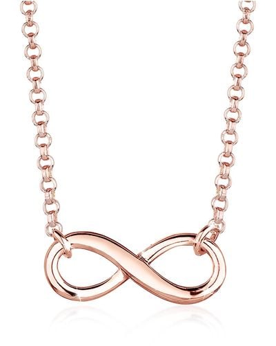 Elli Jewelry Halskette choker infinity symbol unendlichkeit 925 silber - Natur