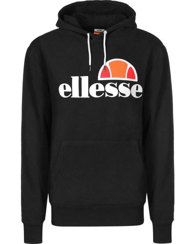 Ellesse Hoodie gottero sweatshirt, sweater, kapuze, langarm, logo-print - Schwarz