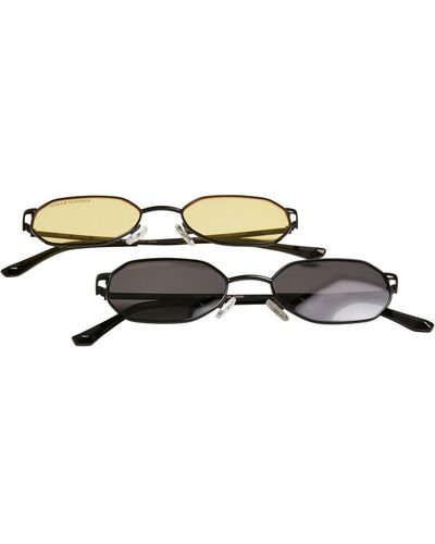 Urban Classics Unisex sunglasses san sebastian 2-pack - one size - Schwarz