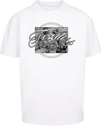 Upscale by Mister Tee Fearless legend heavy oversized tee - Weiß