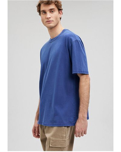 Mavi Kurzärmeliges t-shirt deep sea blue loose fit / loose relaxed fit-70907 - Blau