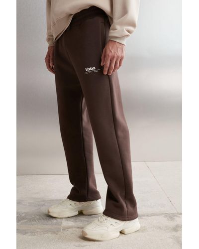 Grimelange Freddy jogginghose mit normaler passform, weichem stoff, bedruckt, 3 taschen, bitter brown - Braun