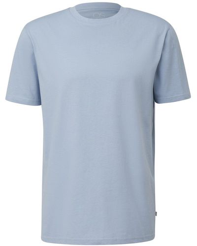 Qs By S.oliver T-shirt mit rippblende - Blau