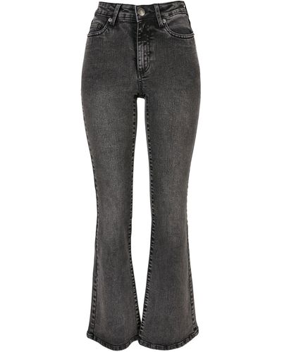 Urban Classics Jeanshose mit hoher taille und ausgestelltem bein - Grau