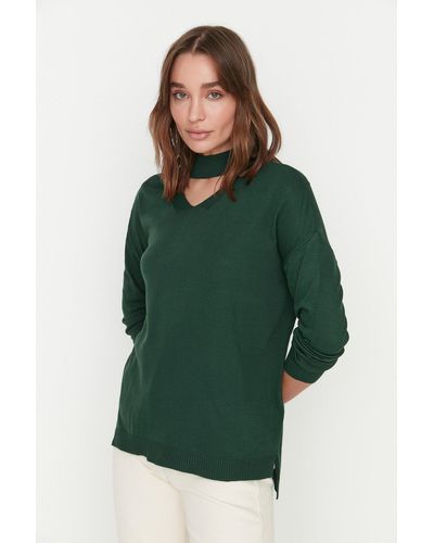 Trendyol Pullover regular fit - Grün