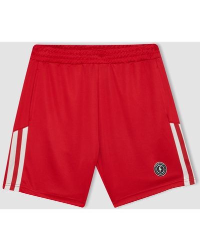Defacto Fit shorts aus schwerem stoff mit kurzem bein für sportler - Rot