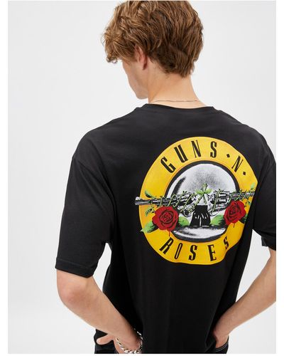 Koton Guns n' roses-t-shirt mit lizenzdruck auf der rückseite - Mehrfarbig