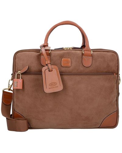 Bric's Laptoptasche unifarben - Braun