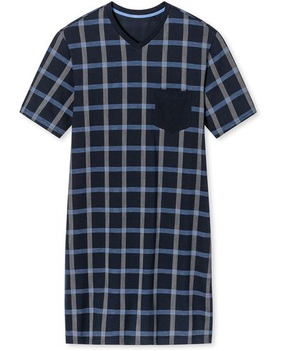 Schiesser Nachthemd kurzarm komfort-nachtwäsche - Blau