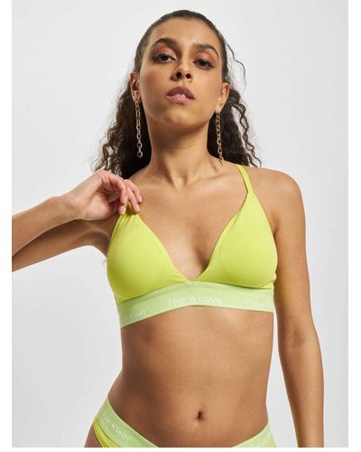 Calvin Klein Underwear leicht gefütterter triangel-bralette - s - Gelb