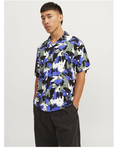 Jack & Jones Hawaii-hemd relaxed fit resort shirt - Blau