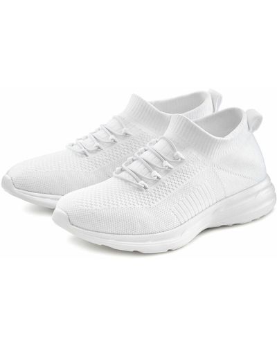 Lascana Sneaker flacher absatz - Weiß