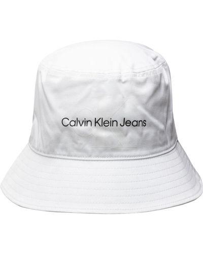 Calvin Klein Unisex jeans monogramm weichen eimer hut - one size - Weiß