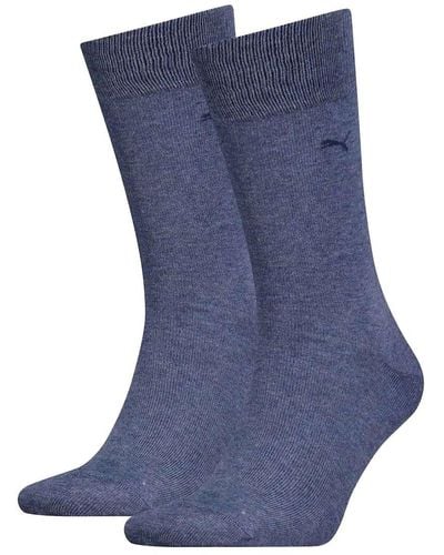 PUMA Socken, 2er pack classic, kurzsocken, logo, einfarbig - Blau