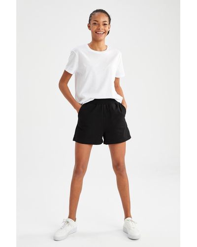 Defacto Basic-shorts mit normaler passform - Schwarz